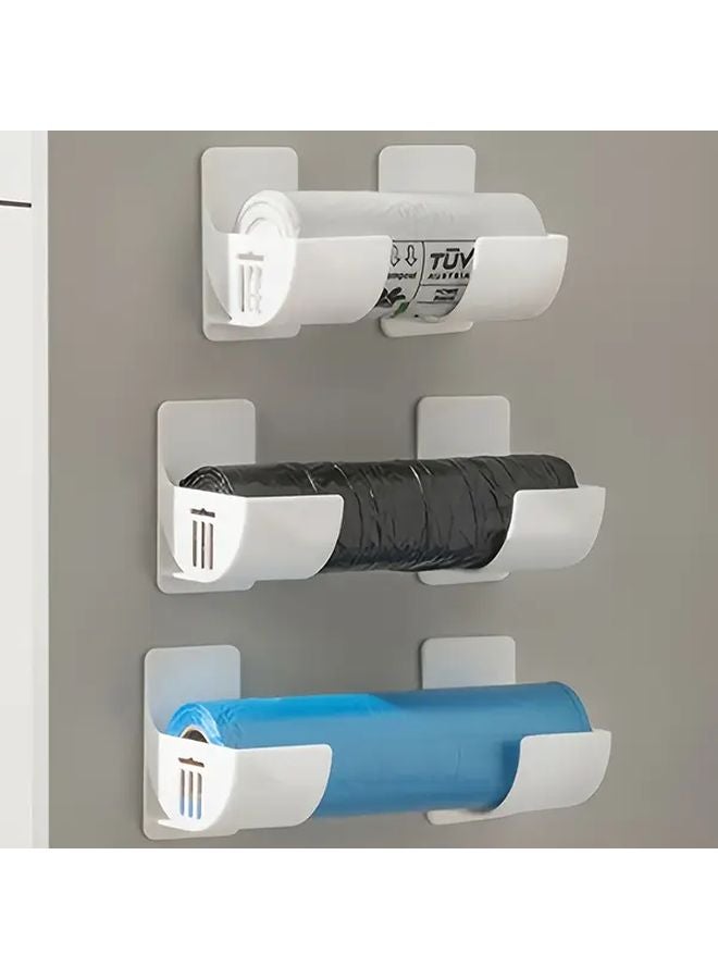2 Pack White Kitchen Trash Bag Holders Cabinet Organizer With Garbage Bags - Image 3