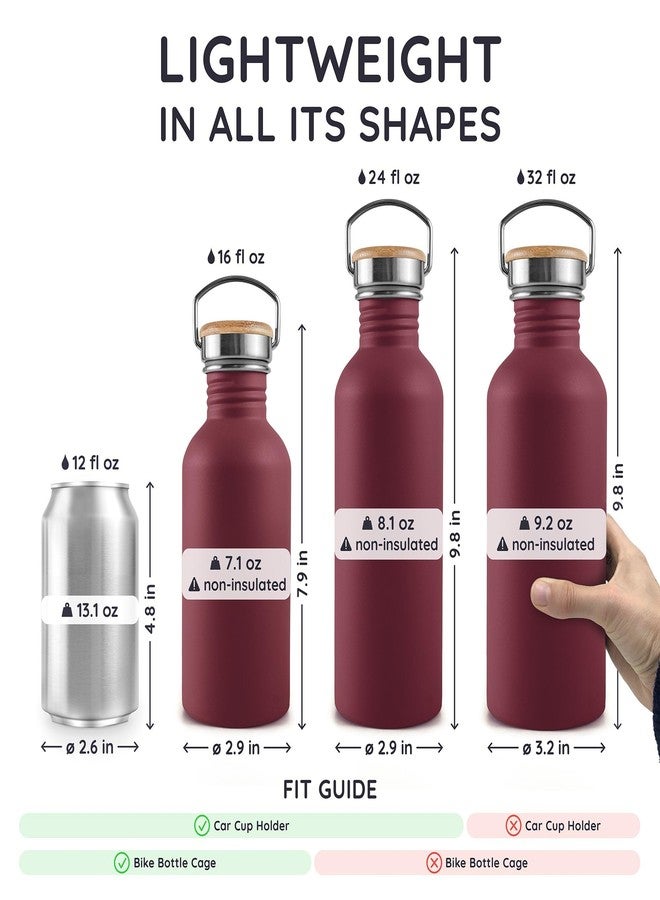 Bambaw 750 ml Metal Red Sports Bottle, Stainless Steel, BPA-Free, Reusable - Image 5