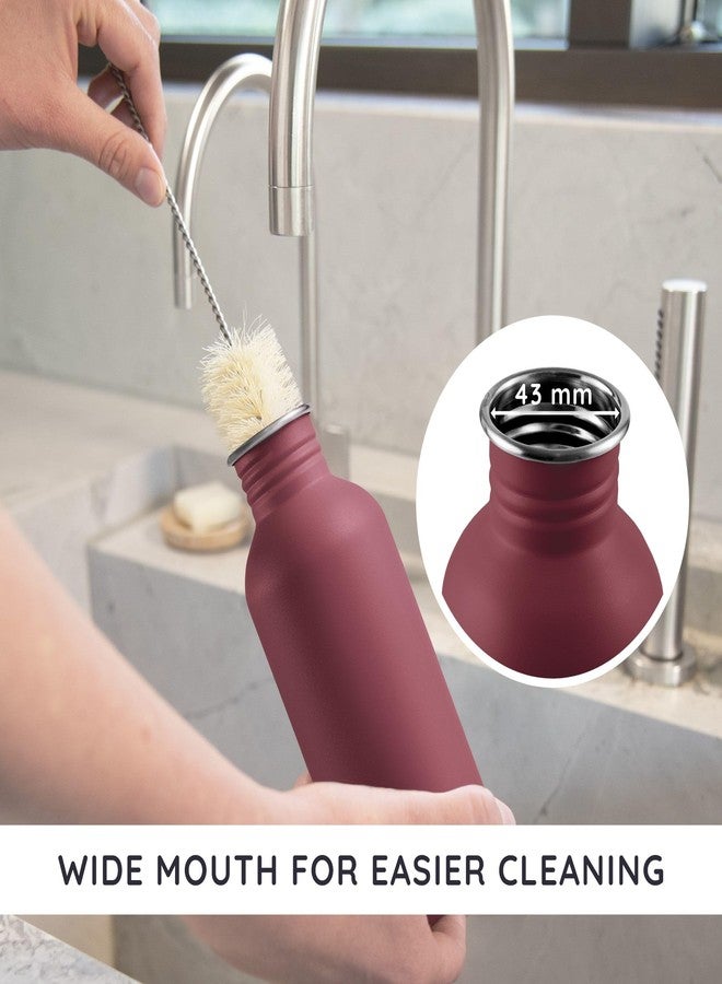 Bambaw 750 ml Metal Red Sports Bottle, Stainless Steel, BPA-Free, Reusable - Image 4