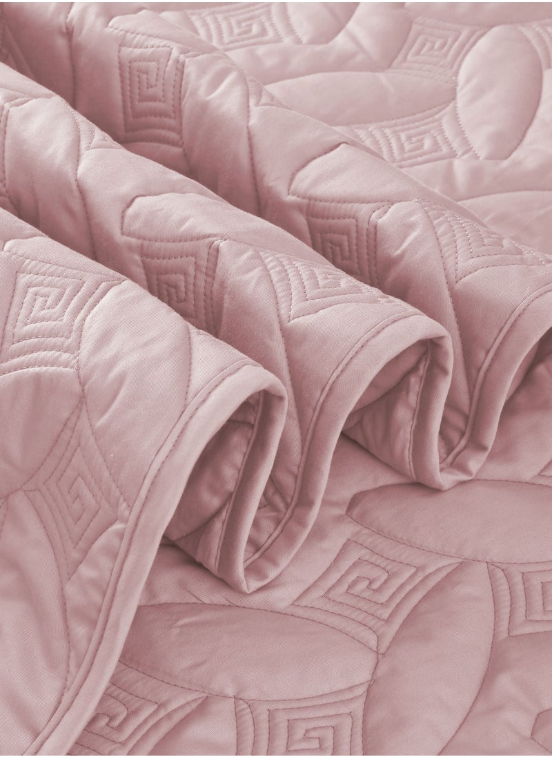 Master Home Textile - 3Piece Cotton Bedspread Set Fits 120 x 200 cm Single Size Bed Single Size Compressed Comforter Set Elmira Series - Image 1
