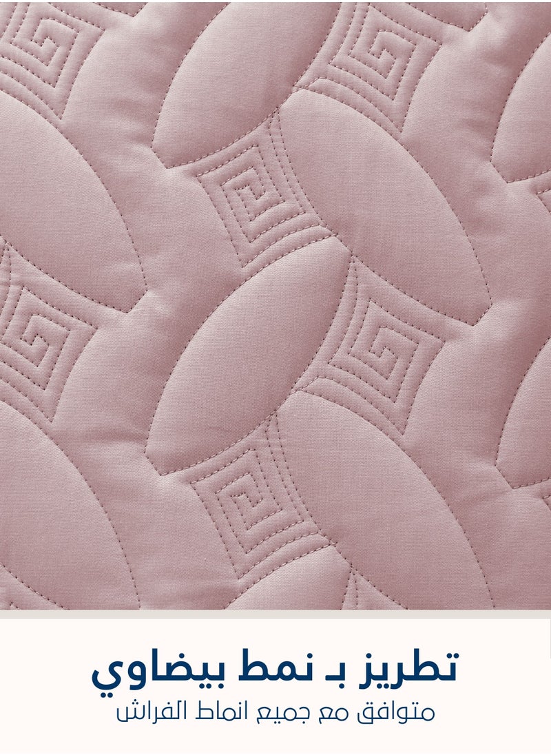 Master Home Textile - 3Piece Cotton Bedspread Set Fits 120 x 200 cm Single Size Bed Single Size Compressed Comforter Set Elmira Series - Image 1