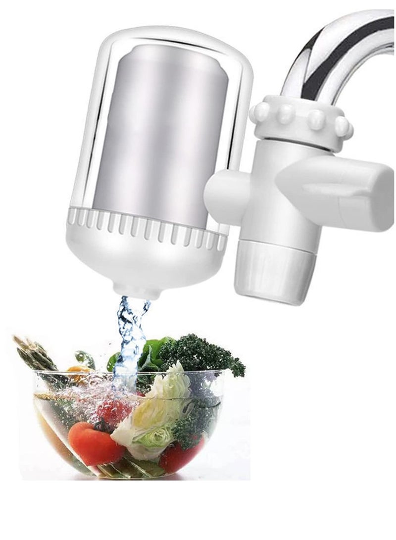 Faucet Water Filter with Washable Filter, for Sink, Tap Mount Filters Kitchen Reduces Chlorine and Bad Taste Standard Faucets - Image 1