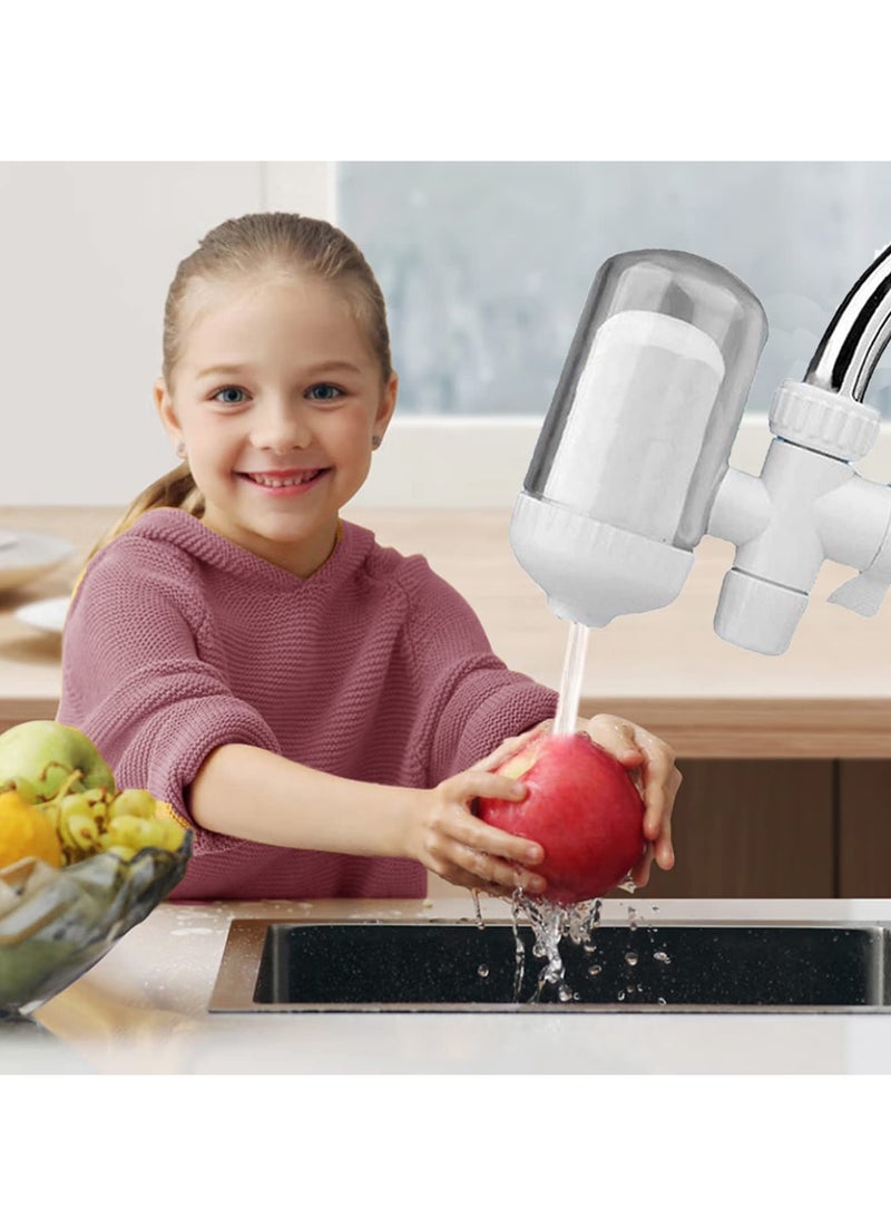 Faucet Water Filter with Washable Filter, for Sink, Tap Mount Filters Kitchen Reduces Chlorine and Bad Taste Standard Faucets - Image 4