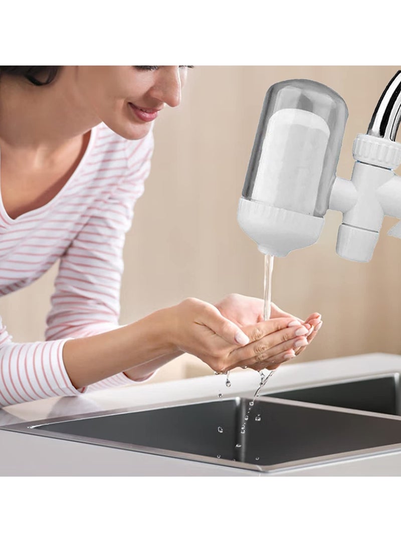 Faucet Water Filter with Washable Filter, for Sink, Tap Mount Filters Kitchen Reduces Chlorine and Bad Taste Standard Faucets - Image 5
