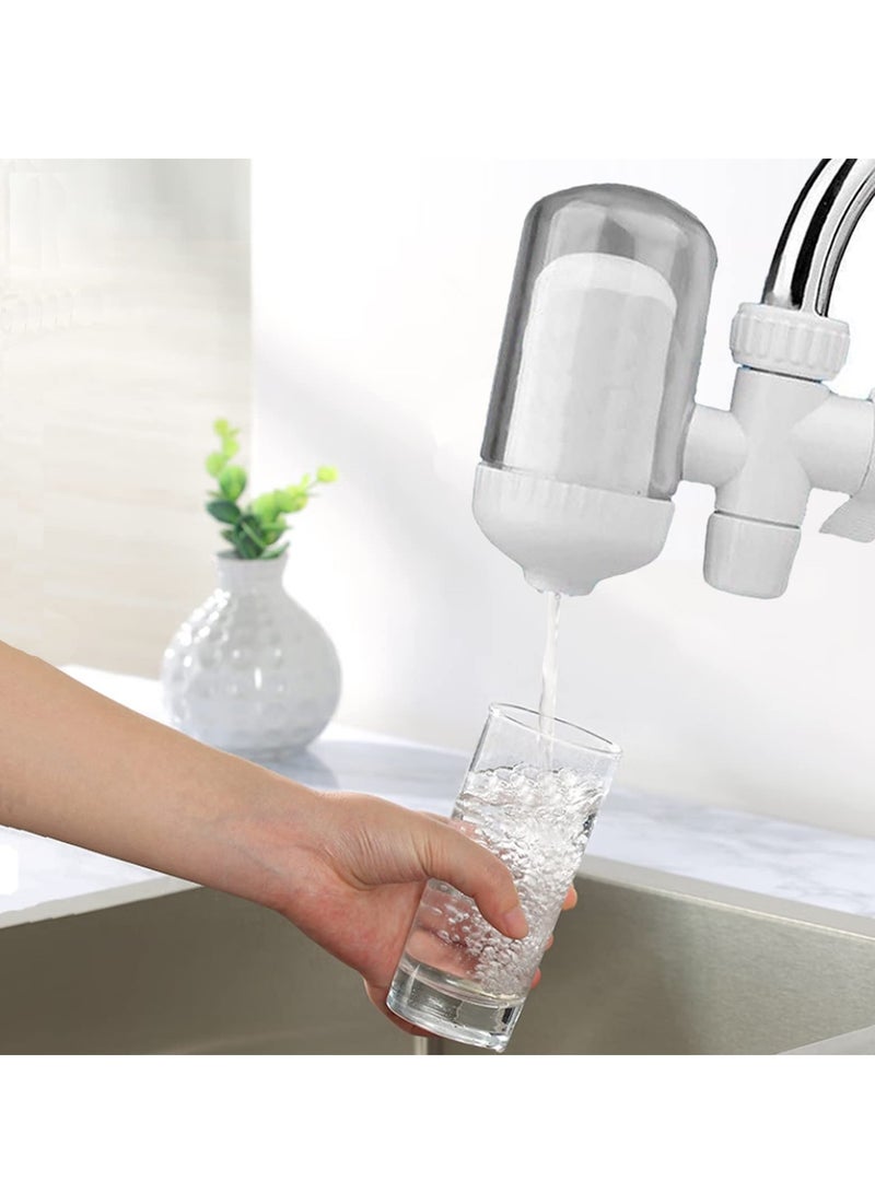 Faucet Water Filter with Washable Filter, for Sink, Tap Mount Filters Kitchen Reduces Chlorine and Bad Taste Standard Faucets - Image 3