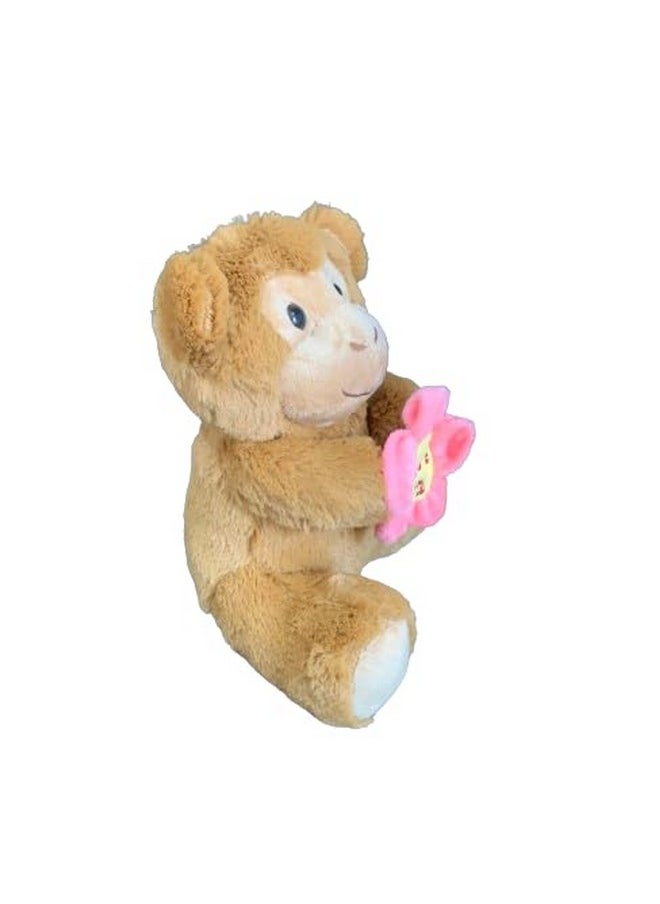 ERRECOM Ultra Monkey with Love Flower Soft Toy Valentine Gift for Girlfriend Boyfriend Husband Wife Love Couple  - Image 2