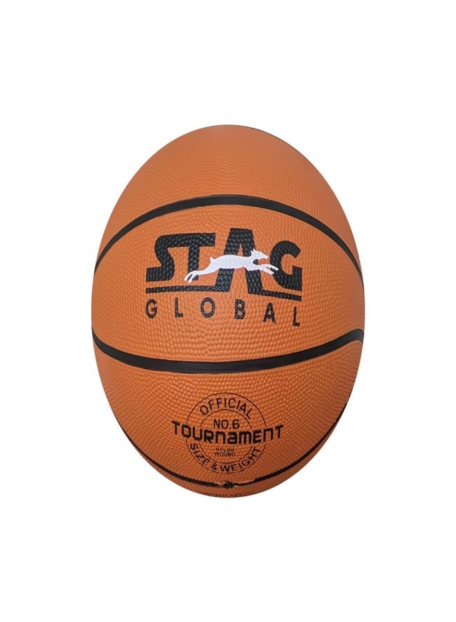 STAG GLOBALTOURNAMENT Basketball Size 6 | Made for Indoor and Outdoor Basketball Games | - Image 1