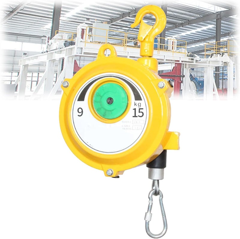 1pcs Retractable Spring Balancer Tool Holder - Heavy Duty Spring Balancer with Hook and Wire Rope(9-15kg) - Image 1