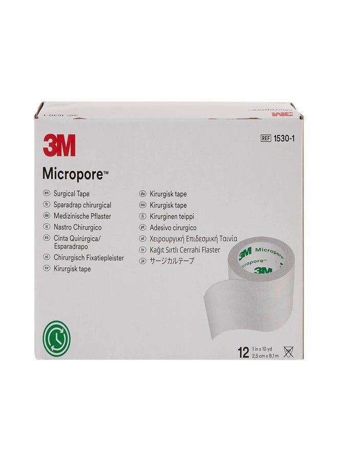 Micropore 3M™ Micropore™ Surgical Tape 1530-1, 1 IN x 10 YD (2,5cm x 9,1m), 12 Rolls/Carton - Image 2