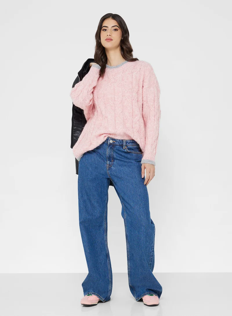 Ginger Chunky Cable Knit Sweater