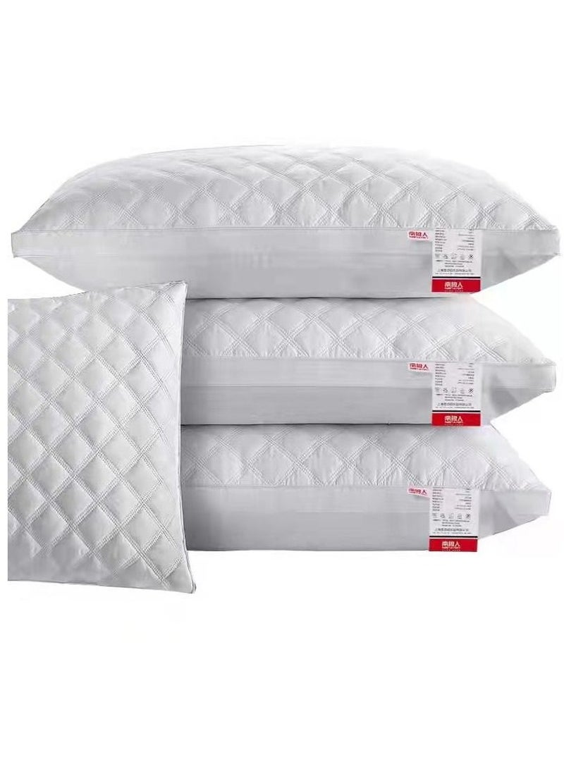 Hotel quality soft hypoallergenic medium down alternative standard pillow white color 