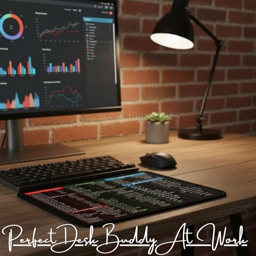 cartup Excel Shortcut Mouse Pad, Comprehensive Microsoft Excel Formulas & Keyboard Shortcuts Cheat Sheet, Anti-Slip Rubber Sole for Data Entry & Office Productivity - Image 4