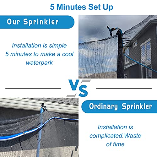 Vantic Trampoline Sprinkler, Net Friendly Water Sprinkler for Kids, 360° Rotating Trampoline, 5 Minutes Quick Setup Accessories, Blue - Image 2
