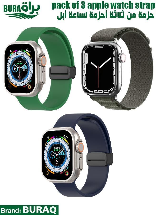 Apple Watch Band Strap For Apple Watch Ultra 2/Ultra 49mm, Series 10 46mm, 9/8/7 45mm, SE2/SE/6/5/4 44mm, 3/2/1 42mm