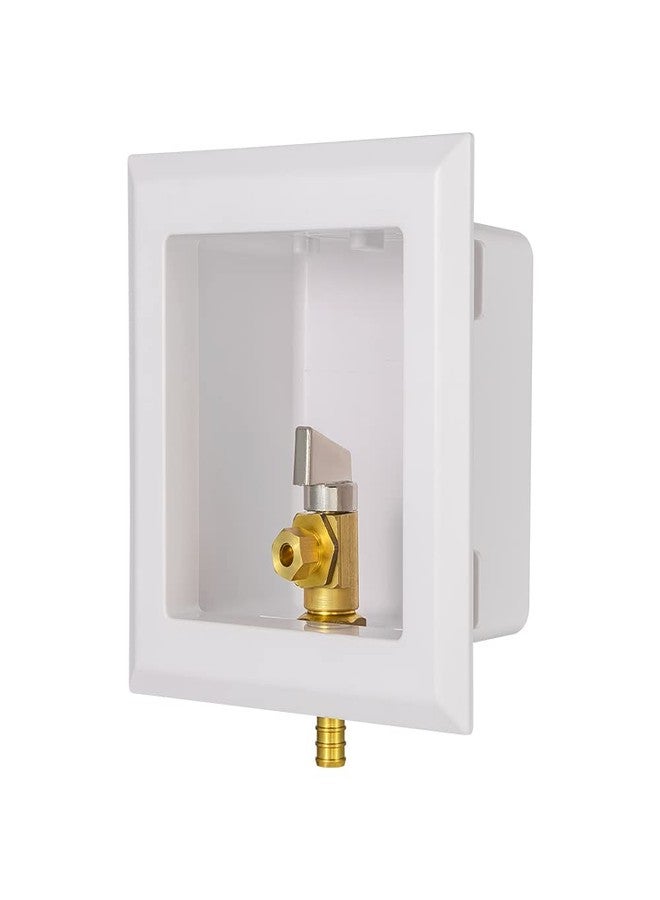 EFIELD Universal Ice Maker Box,1/2-Inch Pex Crimp Inlet with Installed 1/4-Turn Ball Valve, (Crimp Pex 1807) - Image 1
