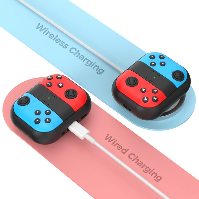 TRONWIN for AirPods Pro 3 Case - 2025 Silicone Cover Gamepad Design Case for Apple AirPods Pro 3rd Generation, Cute Air pod Pro 3 Cover for Men/Women (Blue&Red) - Image 4