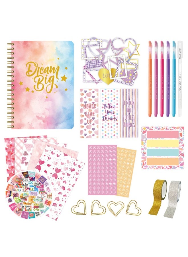 Mordely Dream Big Creative DIY Journal Kit for Kids & Tweens Age 4+ - Spark Imagination & Self-Expression with Premium Materials, Stickers, & Decorative Tools  - Image 2