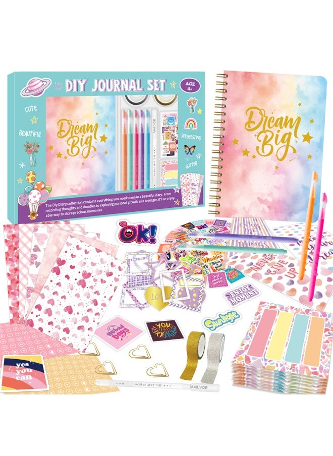 Mordely Dream Big Creative DIY Journal Kit for Kids & Tweens Age 4+ - Spark Imagination & Self-Expression with Premium Materials, Stickers, & Decorative Tools  - Image 1