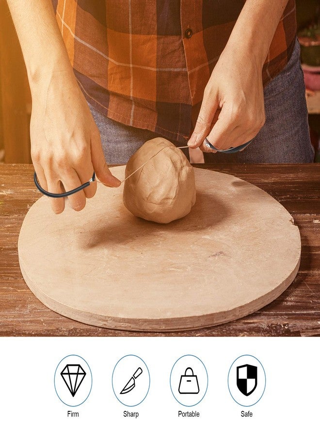 Luxiv 21.5 Inches Clay Cutters Wire, Luxiv Cut Off Tools for Clay Artists with Black Hand Pottery Wheel Tools Pottery Cut Off Tools (1) - Image 4