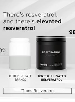 Toniiq Toniiq Ultra High Purity Resveratrol - 60 Capsules  - Image 4