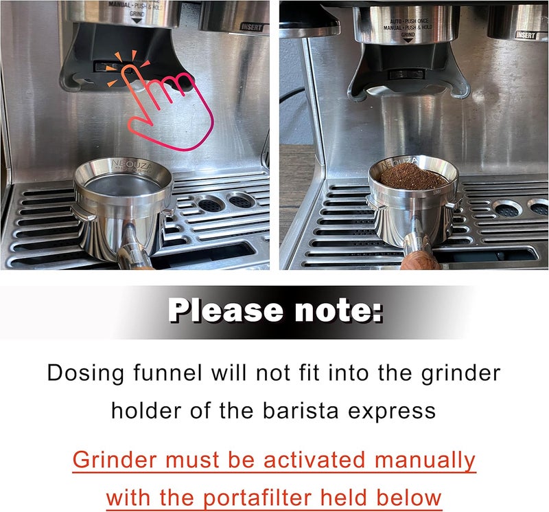 NEOUZA Espresso Dosing Funnel Ring Stainless Steel Compatible with Coffee Machine Portafilter for Tamping 53mm - Image 3