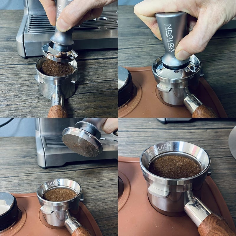 NEOUZA Espresso Dosing Funnel Ring Stainless Steel Compatible with Coffee Machine Portafilter for Tamping 53mm - Image 4