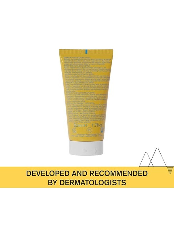 Uriage Bariesun Mattifying SPF 50 Plus Sunscreen Fluid | For Oily And Combination Skin Shine Free Daily UV Protection - Image 3