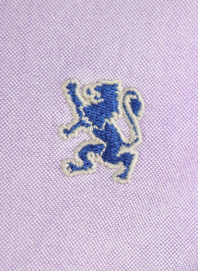 GIORDANO  Women’s Slim Fit Cotton Oxford Shirt | Acute Collar with Embroidery for Women | Best Price UAE