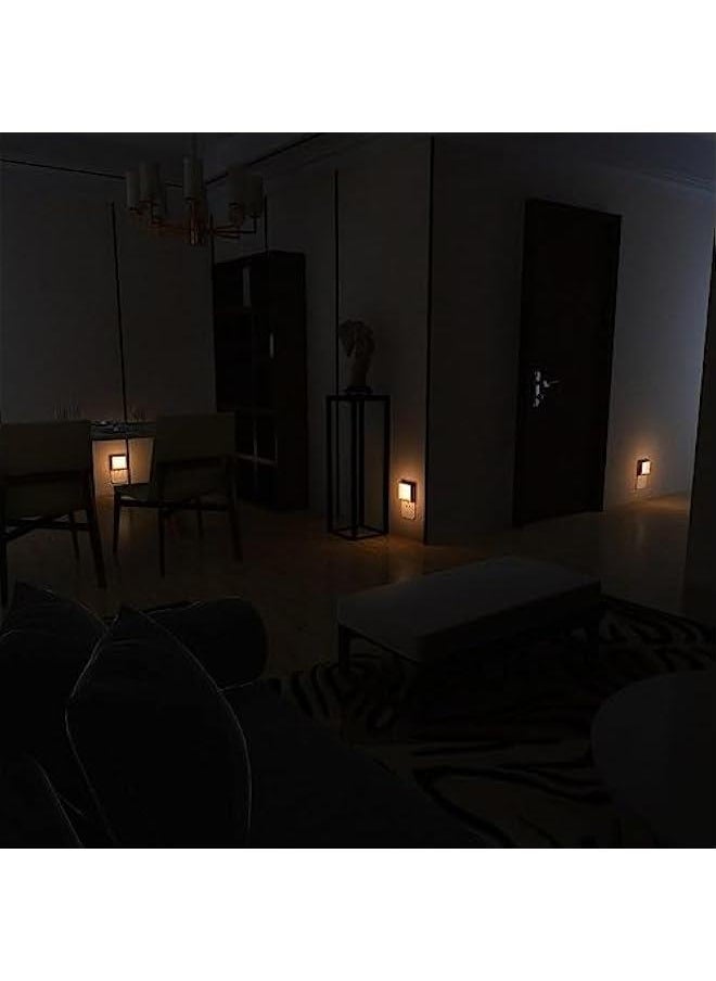 HOOKOR Plug In Led Night Light with Auto Dusk to Dawn Sensor, Adjustable Brightness Warm White Light for Hallway, Bedroom, Kids Room, Kitchen, Staircase (4 Pack)  - Image 4