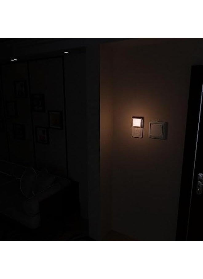 HOOKOR Plug In Led Night Light with Auto Dusk to Dawn Sensor, Adjustable Brightness Warm White Light for Hallway, Bedroom, Kids Room, Kitchen, Staircase (4 Pack)  - Image 5