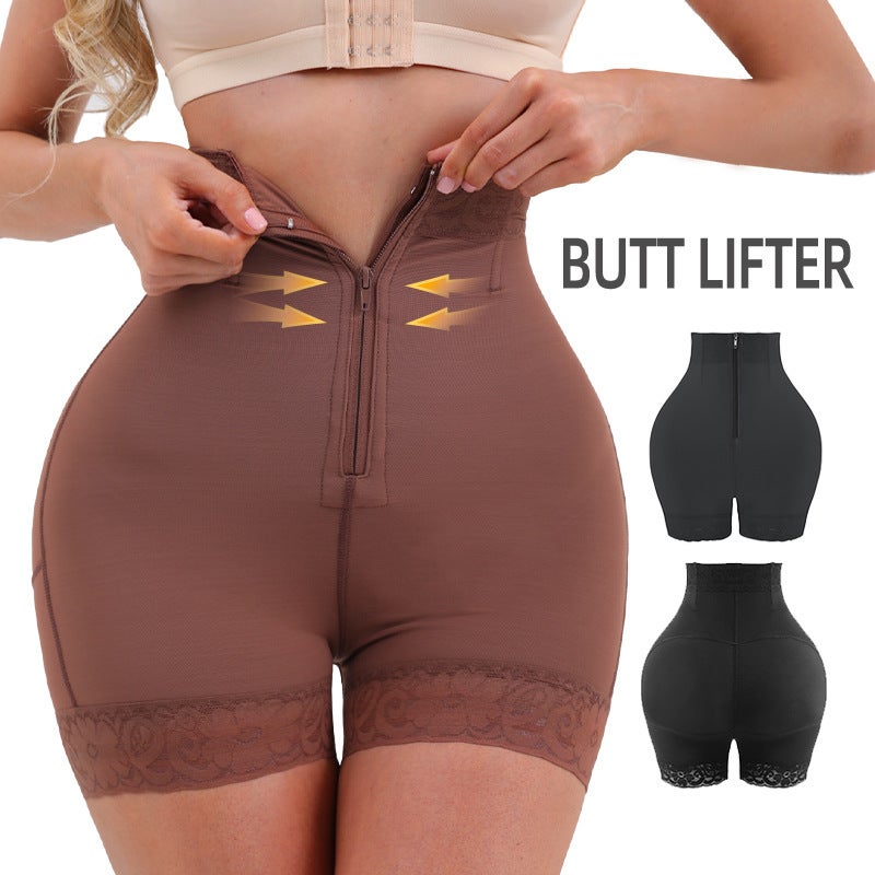 Trade High-Waisted Shapewear Pants With Zipper, Body Shaping, Waist Slimming, Plus-Size Women'S Tummy Control Pants, Butt-Lifting Waist Trainer, Tight-Fitting Pants - Image 2