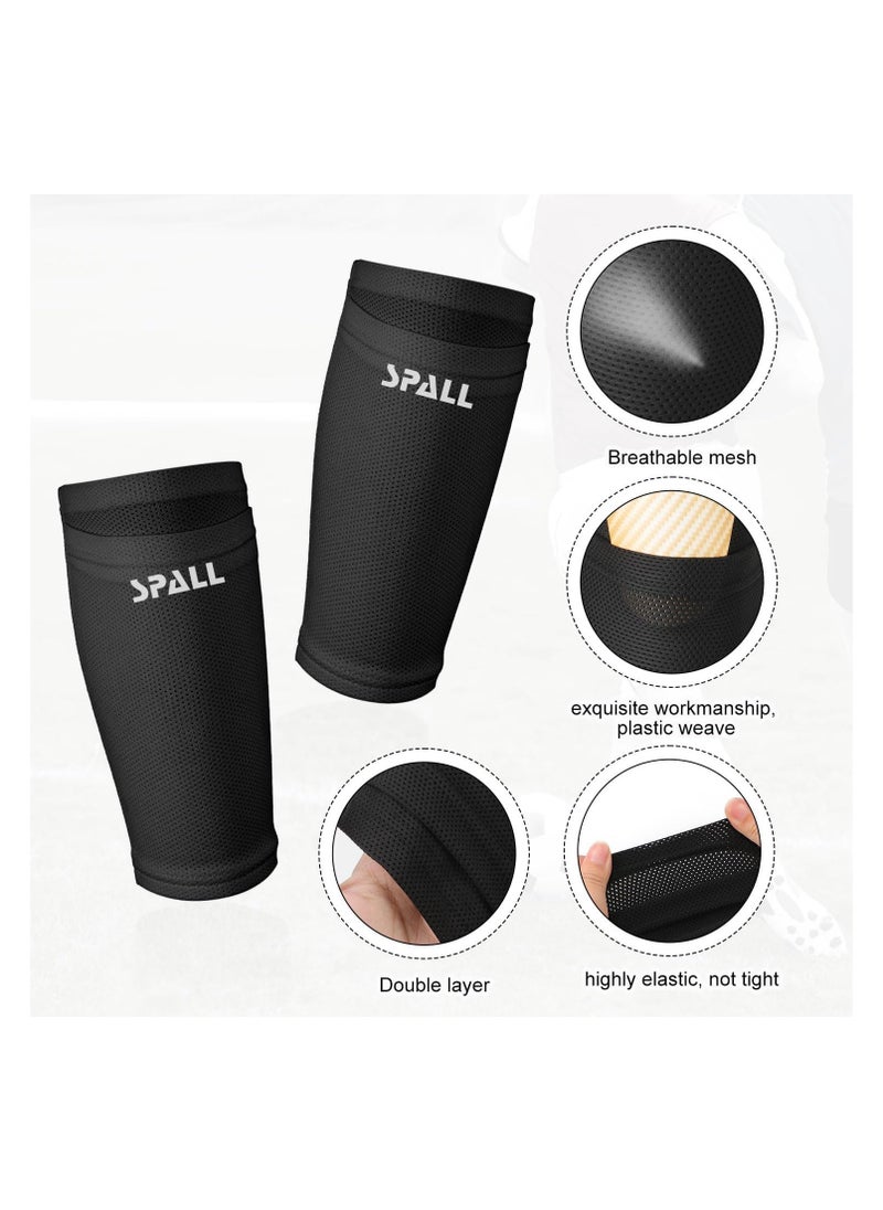 Spall Soccer Shin Guard Sleeves With Optimized Insert Pocket Shin Pad Compression Sleeves Leg Performance Support For Youth And Adults  - Image 2