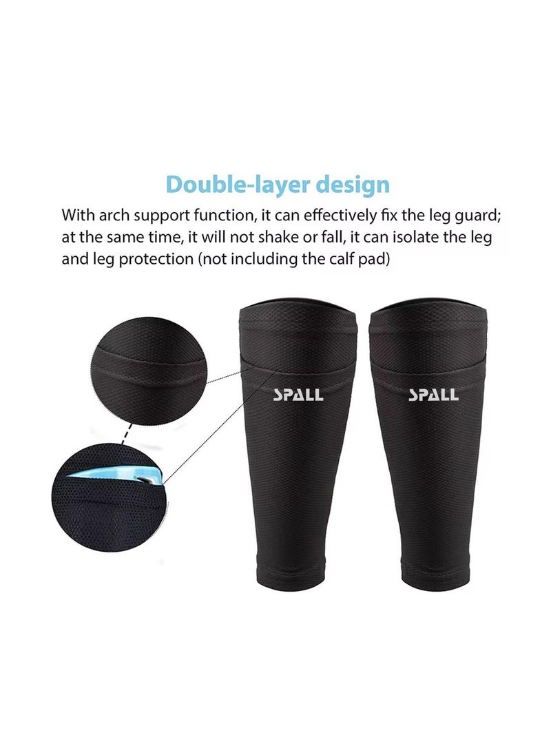 Spall Soccer Shin Guard Sleeves With Optimized Insert Pocket Shin Pad Compression Sleeves Leg Performance Support For Youth And Adults  - Image 4