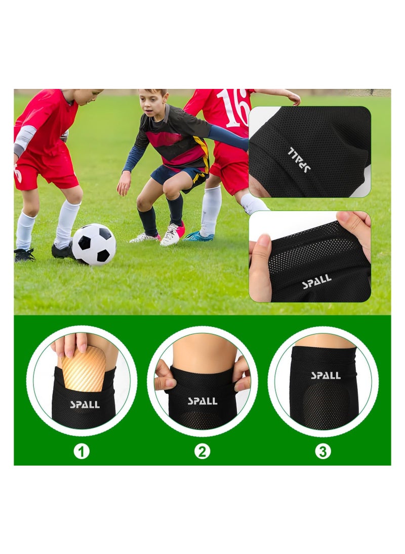 Spall Soccer Shin Guard Sleeves With Optimized Insert Pocket Shin Pad Compression Sleeves Leg Performance Support For Youth And Adults  - Image 5