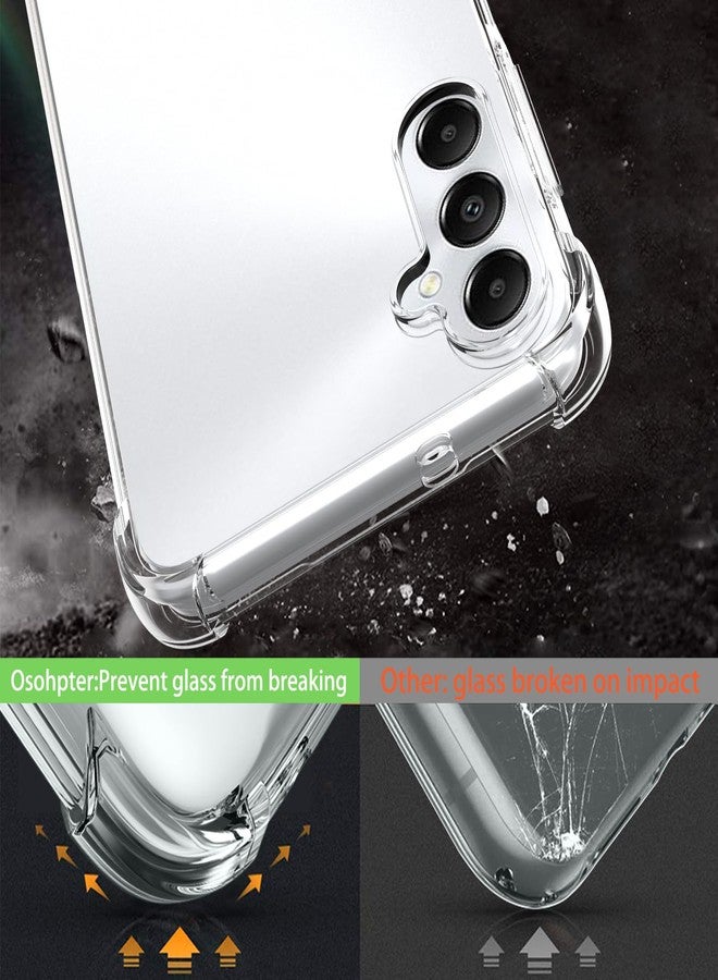 أوسوفر جراب Osophter لهاتف Galaxy A15 5G: شفاف، مناسب للنساء والفتيات والفتيان، مع قطعتين من واقي الشاشة، زوايا معززة، مصنوع من مادة TPU المرنة، جراب شفاف لهاتف Samsung A15 - Image 4