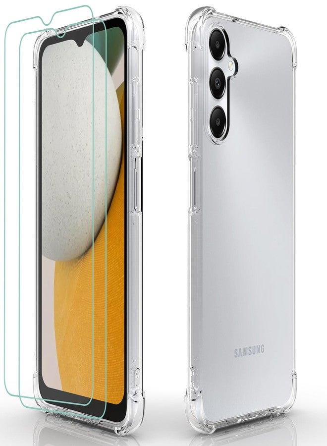 أوسوفر جراب Osophter لهاتف Galaxy A15 5G: شفاف، مناسب للنساء والفتيات والفتيان، مع قطعتين من واقي الشاشة، زوايا معززة، مصنوع من مادة TPU المرنة، جراب شفاف لهاتف Samsung A15 - Image 1