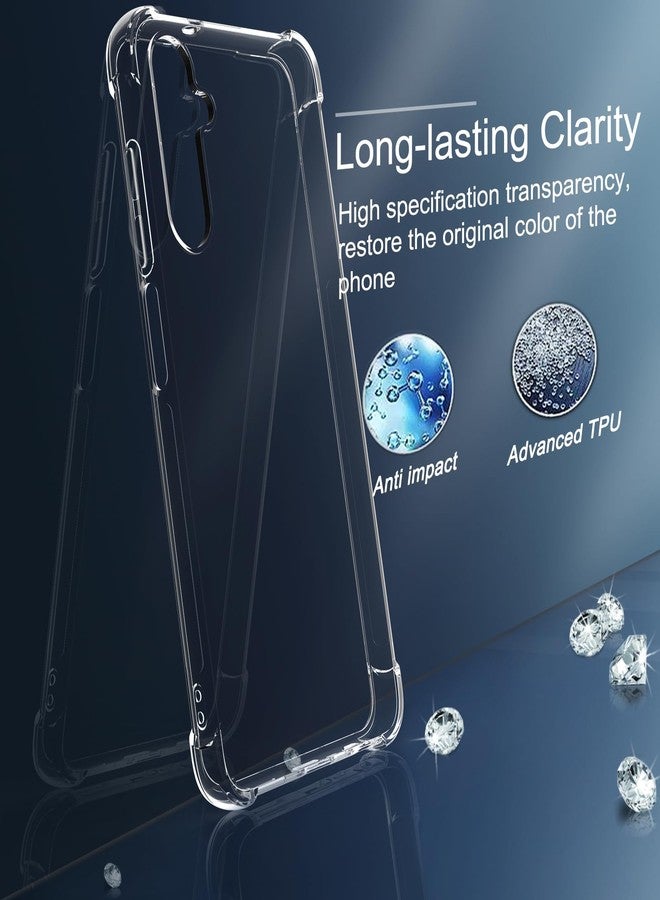 أوسوفر جراب Osophter لهاتف Galaxy A15 5G: شفاف، مناسب للنساء والفتيات والفتيان، مع قطعتين من واقي الشاشة، زوايا معززة، مصنوع من مادة TPU المرنة، جراب شفاف لهاتف Samsung A15 - Image 3