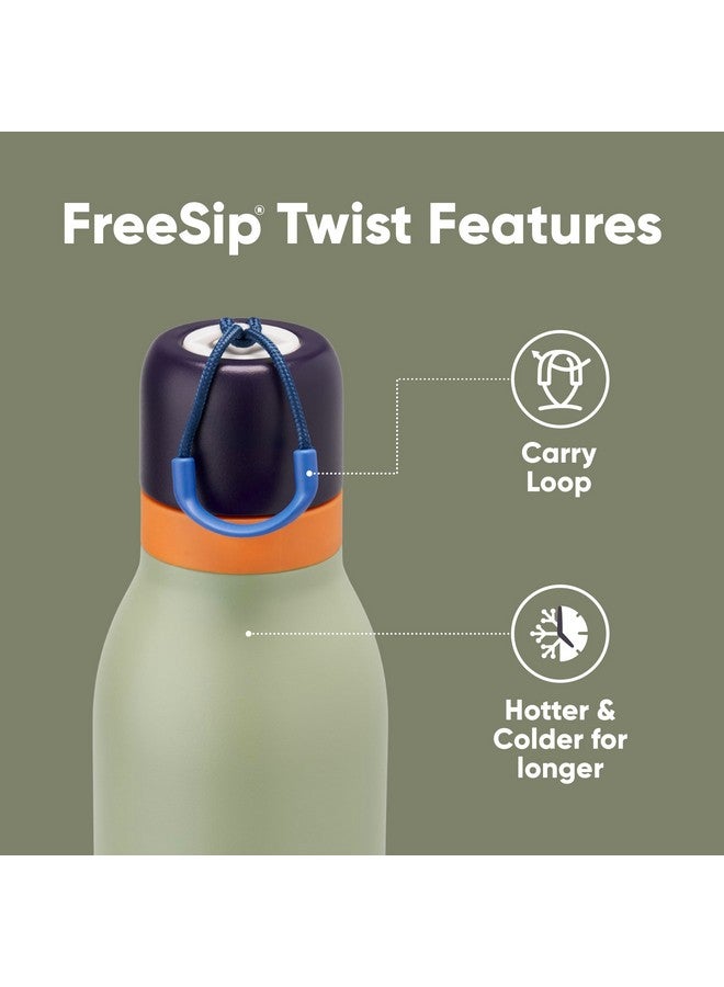 Owala Owala FreeSip Twist Insulated Stainless Steel Water Bottle with Straw for Sports and Travel, BPA-Free, 24-oz, Blue/Green (Camo Cool)  - Image 2