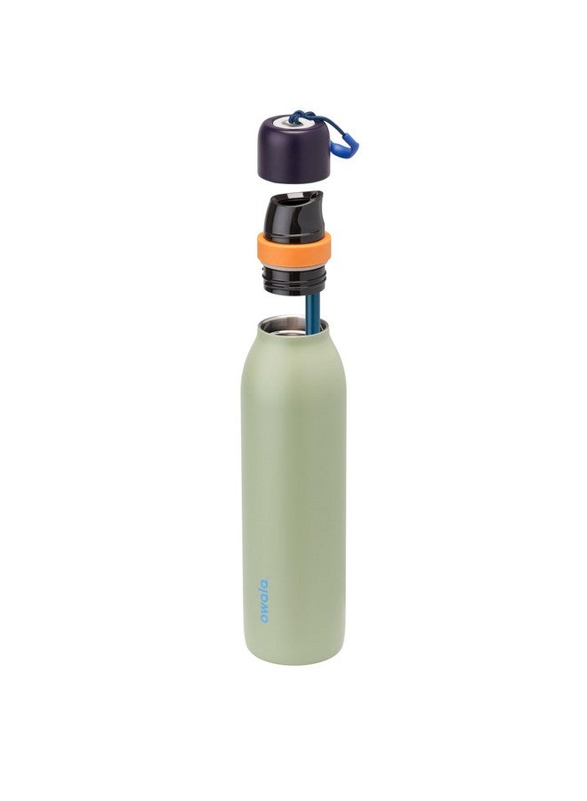 Owala Owala FreeSip Twist Insulated Stainless Steel Water Bottle with Straw for Sports and Travel, BPA-Free, 24-oz, Blue/Green (Camo Cool)  - Image 5