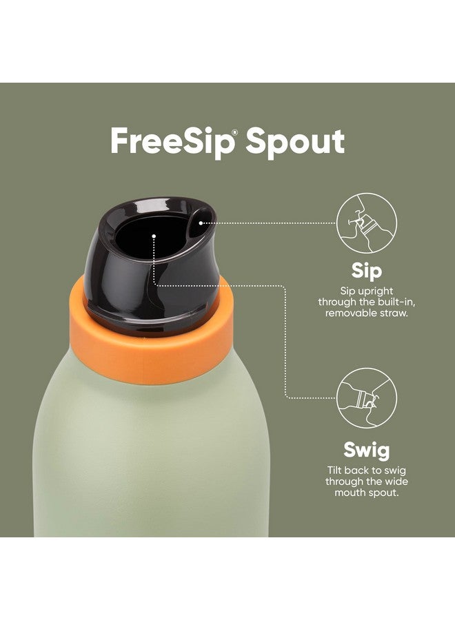 Owala Owala FreeSip Twist Insulated Stainless Steel Water Bottle with Straw for Sports and Travel, BPA-Free, 24-oz, Blue/Green (Camo Cool)  - Image 4