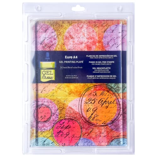 Gel Press Monoprinting Print Plate - A4 (8.3 x 11.7 inches) Gel Plate - Printmaking Supplies - Reusable Gel Printing Plate for Press Art for Card Making, Scrapbooking, Journaling, Arts & Crafts - Image 1