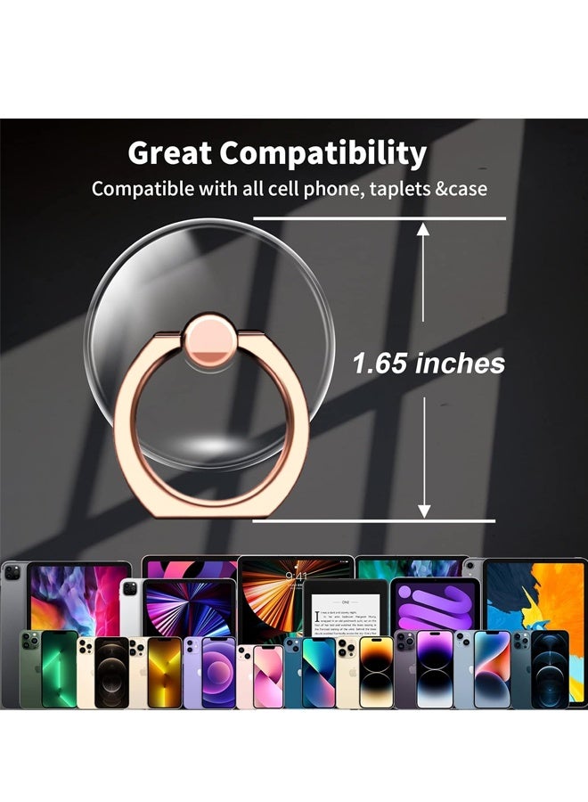 4PCS Cell Phone Ring Holder Stand Transparent Finger Grip Loop - Image 2