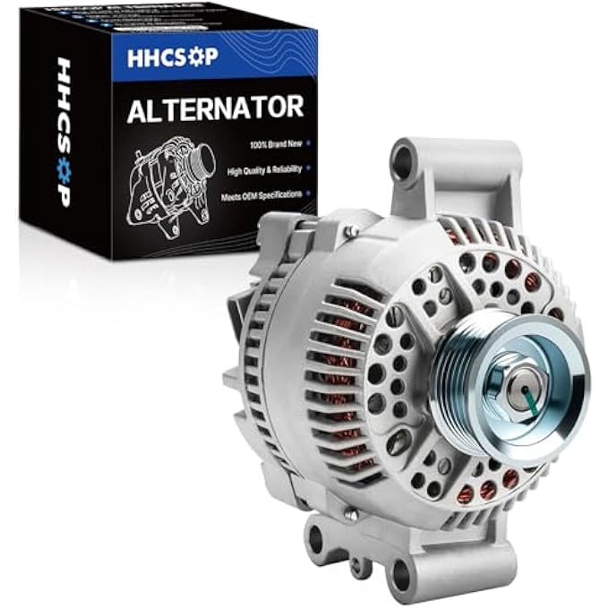 HHCSOP New Alternator Fit for 1994-2005 Ford Ranger F150 E150 E250 Escort Explorer Aerostar, 1996-2003 Mazda Pickup 1997-1998 Mercury Tracer, V6 V8 L4 2.0 2.3 2.5 3.0L 4.0L 4.2L 5.8L, F07F-10300-AA 7750N-6G1 - Image 1