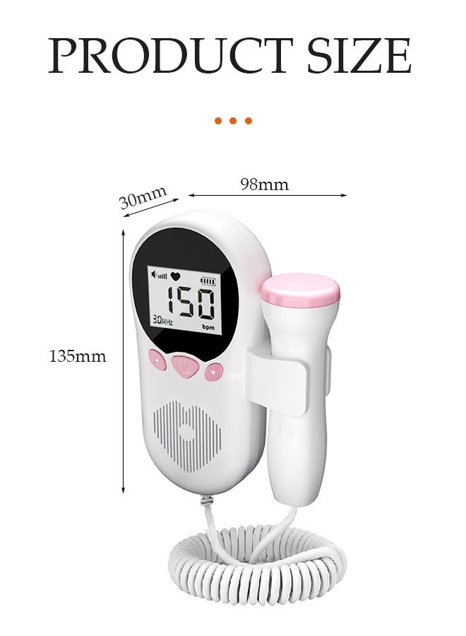 DUNISO Fetoscope for Baby Heartbeat Detection,Pregnancy Baby Heartbeat Monitor at Home with The Pregnancy Stethoscope and Fetal Monitor Heartbeat  - Image 2