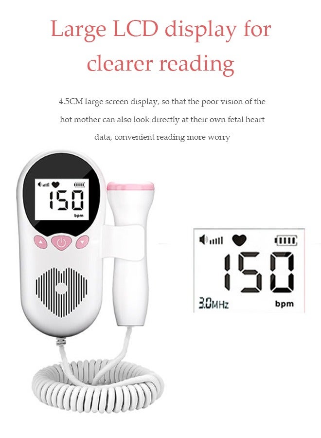 DUNISO Fetoscope for Baby Heartbeat Detection,Pregnancy Baby Heartbeat Monitor at Home with The Pregnancy Stethoscope and Fetal Monitor Heartbeat  - Image 5