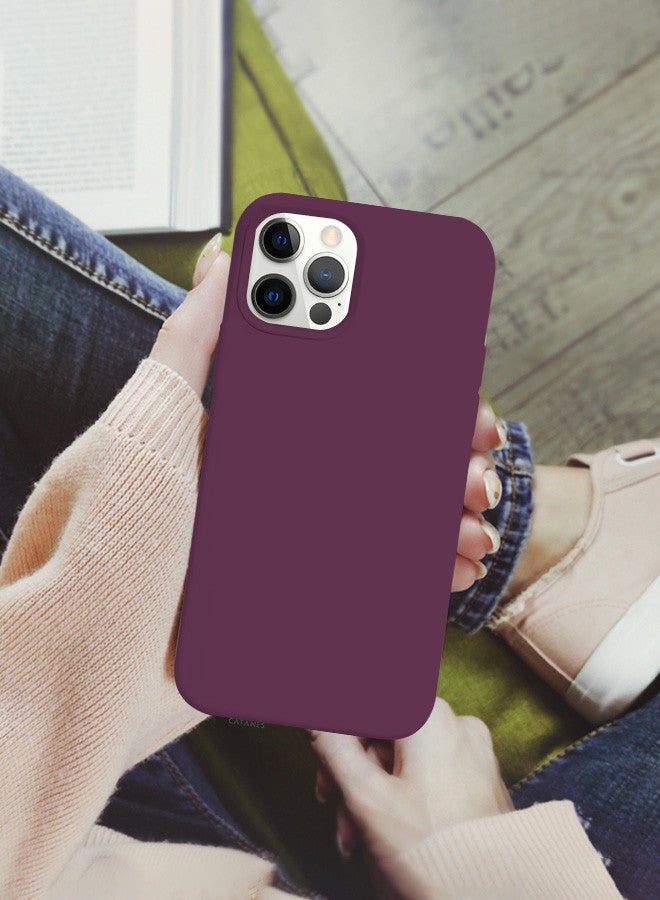 CATANES [for iPhone 12 Pro] 2 Pack Silicone Case and 3D Screen Protector Shockproof Protective Case Anti Scratch Smooth Case Cover/Tawny Port - Image 4