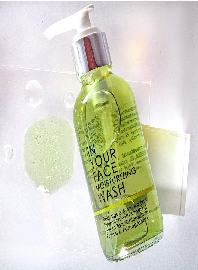 IN YOUR FACE Moisturizing Face Wash – Regenerating Facial Cleanser with Seaweed, Green Tea, Chlorophyll & Antioxidants – pH-Balanced Face Cleanser for Dry Skin and Impurities – Cruelty-Free (4oz - Image 5