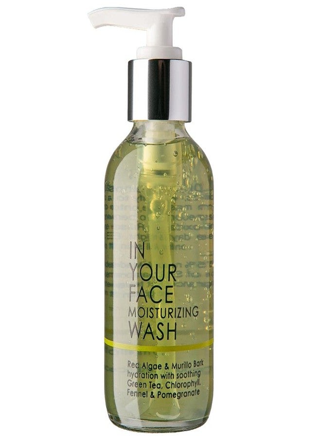 IN YOUR FACE Moisturizing Face Wash – Regenerating Facial Cleanser with Seaweed, Green Tea, Chlorophyll & Antioxidants – pH-Balanced Face Cleanser for Dry Skin and Impurities – Cruelty-Free (4oz - Image 1