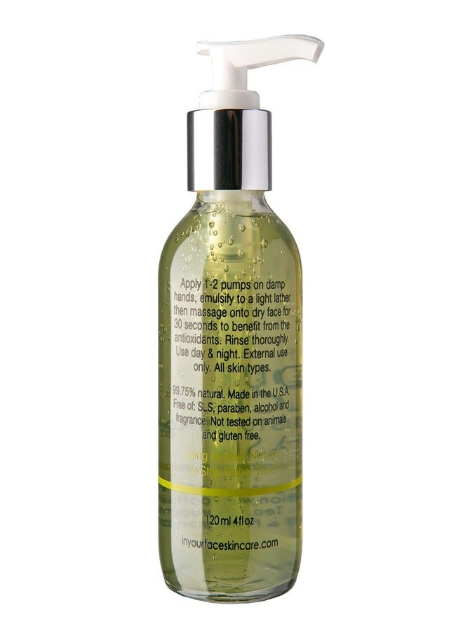 IN YOUR FACE Moisturizing Face Wash – Regenerating Facial Cleanser with Seaweed, Green Tea, Chlorophyll & Antioxidants – pH-Balanced Face Cleanser for Dry Skin and Impurities – Cruelty-Free (4oz - Image 2