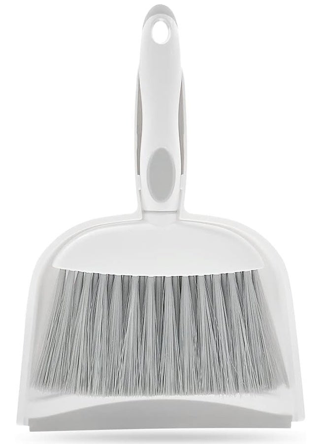 Mini Dustpan and Brush Set, Portable Cleaning Brush and Dustpan Combo ,Dust pan and Brush for Desk, Table, Home, Kitchen Necessities (Gray) 1 Set  - Image 1